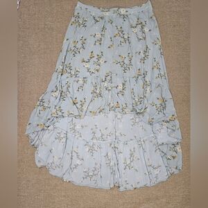 Xhilaration Floral Blue Skirt